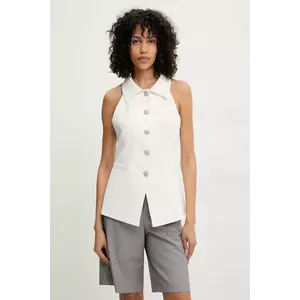 Answear Lab vesta culoarea alb, un singur rand de nasturi imagine