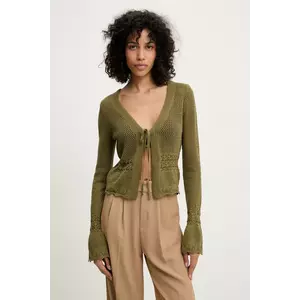 Answear Lab cardigan din bumbac femei, culoarea verde, light imagine