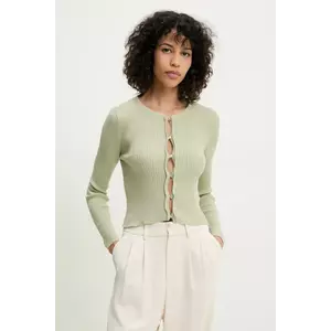 Answear Lab cardigan din bumbac femei, culoarea verde, light imagine