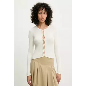 Answear Lab cardigan din bumbac femei, culoarea bej, light imagine