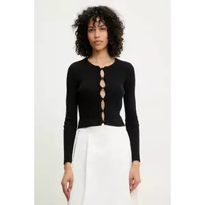 Answear Lab cardigan din bumbac femei, culoarea negru, light imagine