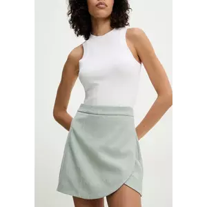 Answear Lab fustă pantaloni femei, culoarea turcoaz, neted, high waist imagine