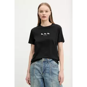 Converse tricou din bumbac femei, culoarea negru, 10027753-A02 imagine