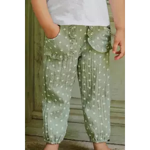 Tartine et Chocolat pantaloni cu amestec de in pentru copii culoarea turcoaz, CA22021 imagine