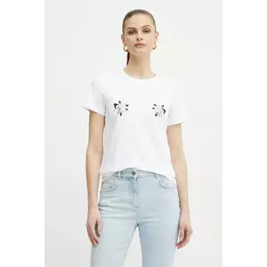 Marella tricou din bumbac CAUCASO femei, culoarea alb, 2513971054200 imagine