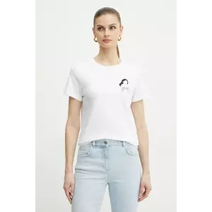 Marella tricou din bumbac CAUCASO femei, culoarea alb, 2513971054200 imagine
