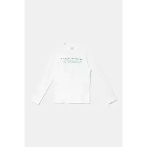 Vans longsleeve din bumbac pentru copii Night Watchers culoarea alb, cu imprimeu, VN000MK9WHT1 imagine