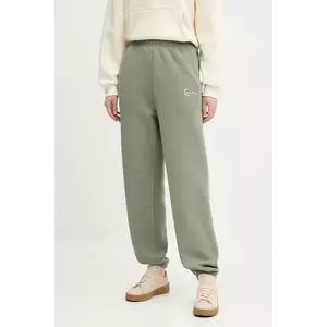 Karl Kani pantaloni de trening femei, culoarea verde, neted, 61030059 imagine