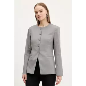 Abercrombie & Fitch sacou culoarea gri, un singur rand de nasturi, melanj, KI144-5060 imagine