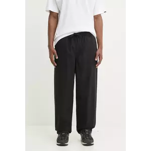 Vans pantaloni de bumbac barbati, culoarea negru, neted, VN00000DBLK1 imagine