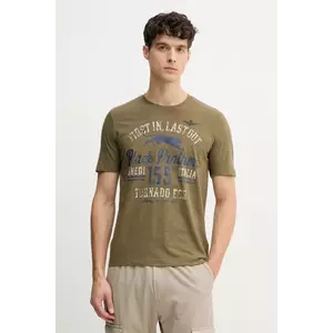 Aeronautica Militare tricou din bumbac barbati, culoarea verde, cu imprimeu, TS2413J686 imagine