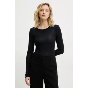 Samsoe Samsoe longsleeve din amestec de lana SADOU culoarea albastru marin, F10000014 imagine