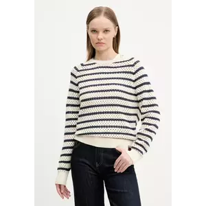 Superdry pulover de bumbac femei, culoarea bej, călduros, W6110620A-E1P imagine