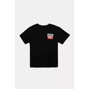 Vans tricou de bumbac pentru copii OG LOGO culoarea negru, cu imprimeu, VN000GDGBLK1 imagine