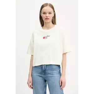 Converse tricou din bumbac femei, culoarea bej, 10028306-A01 imagine