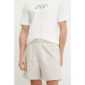 adidas Originals pantaloni scurti din bumbac Wabash barbati, culoarea bej, JD0674 imagine