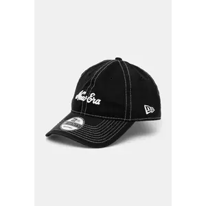 New Era șapcă de baseball din bumbac culoarea negru, cu imprimeu, 60595289 imagine