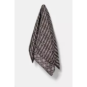 Tory Burch esarfa de matase T Monogram Sublime culoarea maro, modelator, 167421-245 imagine