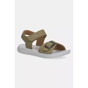 Geox sandale din năbuc pentru copii LIGHTFLOPPY culoarea verde, J45GQD.00032 imagine