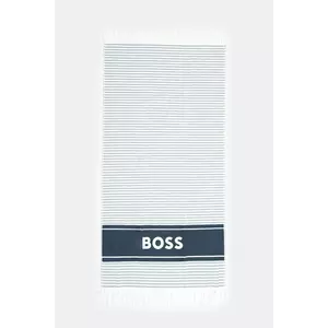 BOSS prosop din bumbac culoarea albastru marin, 50540424 imagine