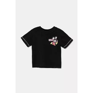 Desigual tricou de bumbac pentru copii x Disney culoarea negru, cu imprimeu, 25SBTK11 imagine