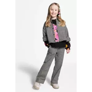Coccodrillo pantaloni copii culoarea negru, modelator, REBEL GIRL KIDS imagine
