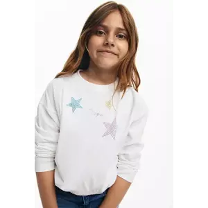 Desigual longsleeve din bumbac pentru copii culoarea alb, 25SGTK13 imagine