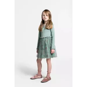 Coccodrillo rochie fete culoarea verde, mini, evazată, DREAM DIARIES GIRL KIDS imagine