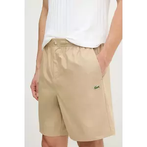 Lacoste pantaloni scurti din bumbac culoarea bej imagine