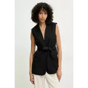 Answear Lab vesta culoarea negru, un singur rand de nasturi imagine