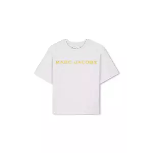 Marc Jacobs tricou de bumbac pentru copii culoarea gri, cu imprimeu, W60457 imagine
