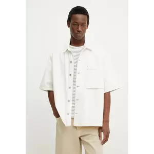 IRO camasa jeans barbati, culoarea bej, cu guler clasic, relaxed, MP18CHERIFFA imagine