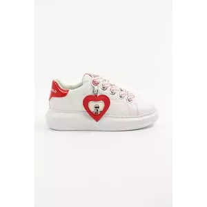 Karl Lagerfeld sneakers din piele KAPRI femei, culoarea alb, KL62514V imagine
