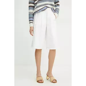 MM pantaloni scurti femei, culoarea alb, neted, high waist, 2516781027600 imagine