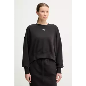 Puma bluza femei, culoarea negru, neted, 629748 imagine