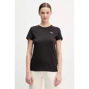 Puma tricou din bumbac femei, culoarea negru, 682374 imagine
