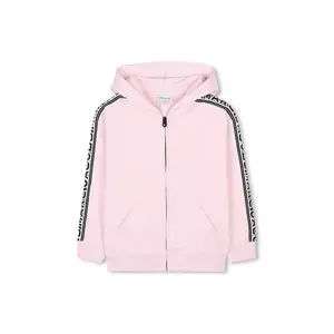 Marc Jacobs bluza copii culoarea roz, cu glugă, cu imprimeu, W60438 imagine