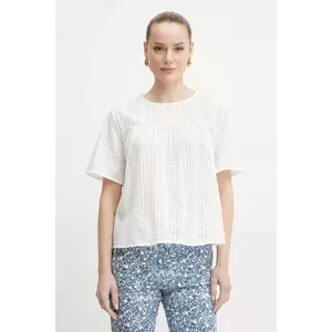 Weekend Max Mara bluza din bumbac femei, culoarea alb, neted, 2515941072600 imagine