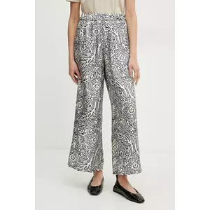 Weekend Max Mara pantaloni de matase femei, lat, high waist, 2515131091600 imagine