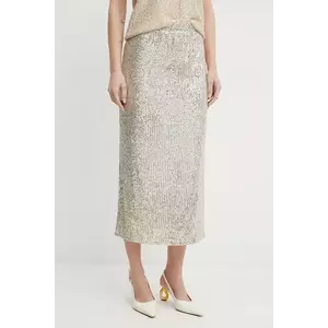 Weekend Max Mara fusta culoarea argintiu, maxi, drept, 2515771011600 imagine