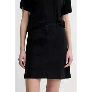 Marc O'Polo fustă din amestec de in culoarea negru, mini, evazati, 503134020033 imagine