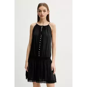 Melissa Odabash rochie culoarea negru, mini, evazată, Chelsea imagine