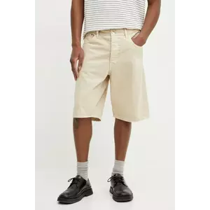 Sunflower pantaloni scurti jeans barbati, culoarea bej, 5092. imagine