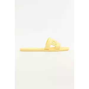 Karl Lagerfeld papuci JELLY femei, culoarea galben, KL80005T imagine