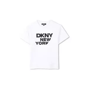 Dkny tricou copii culoarea alb, cu imprimeu, D62299 imagine