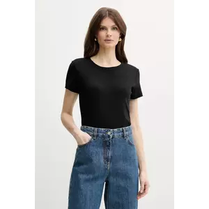 Marella tricou din bumbac LANGUE femei, culoarea negru, 2513971025200 imagine