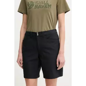 Haglöfs pantaloni scurți outdoor Korp Lite culoarea negru, neted, medium waist, 607877 imagine