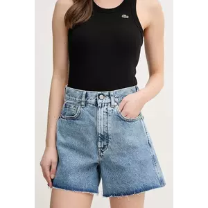 Red Bull Racing x Pepe Jeans pantaloni scurti jeans BOXY SHORT femei, neted, high waist, RL800004R17 imagine