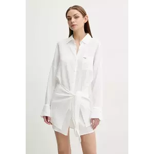 Melissa Odabash rochie din bumbac culoarea alb, mini, oversize, Sara imagine