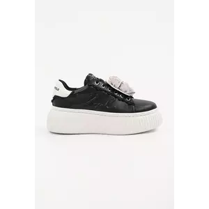 Karl Lagerfeld sneakers din piele KREEPER LO femei, culoarea negru, KL42310F imagine